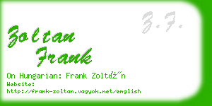 zoltan frank business card